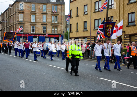 Pipe Band, Govan Foto Stock