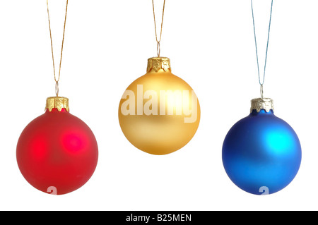 Addobbi per l'albero di natale Foto Stock