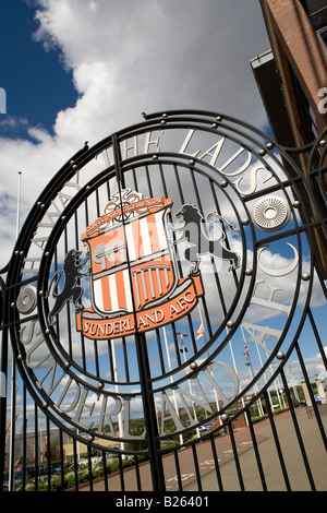 I cancelli presso lo stadio di luce, Sunderland Association Football Club di massa. Foto Stock