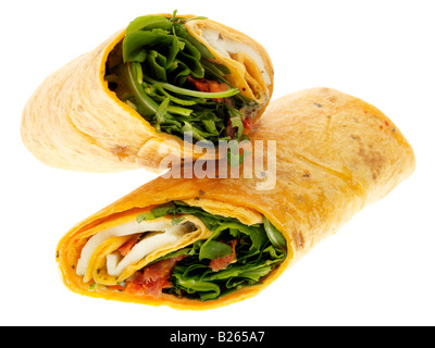 Mozzarella e pomodoro arrosto Wrap Foto Stock