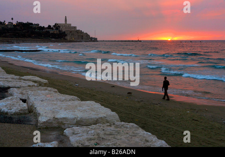 L antica città portuale di Jaffa, Tel Aviv, Israele Foto Stock