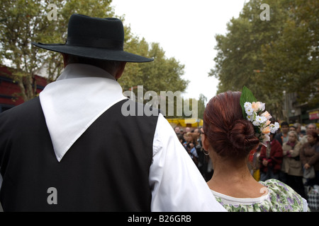 Danze di coppia, Feria de Matadero, Buenos Aires, Argentina Foto Stock