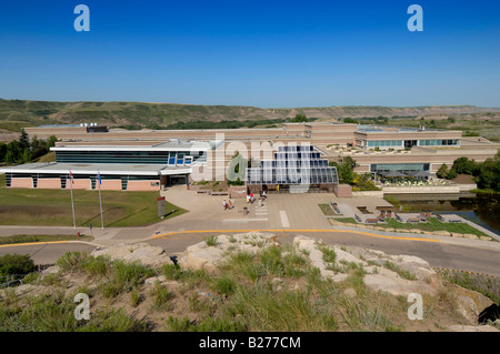 Vista generale del Royal Tyrrell Museum a Drumheller, Alberta, Canada Foto Stock