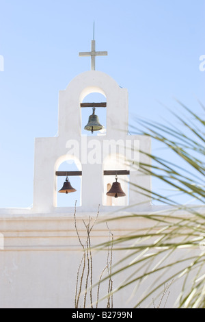 Cappella di campane a San Xavier del Bac missione Foto Stock