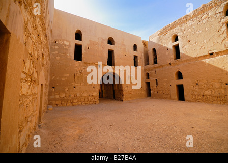 Il castello di deserto di Qasr al Kharanah Giordania Arabia Foto Stock