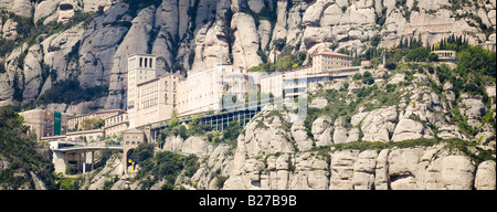 Montserrat abbazia benedettina panoramic Foto Stock