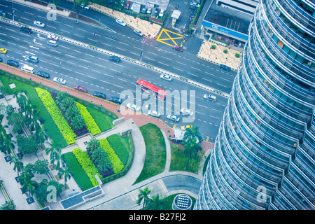 Vista dalle Torri Petronas, Kuala Lumpur, Malesia Foto Stock