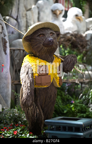 Bear statua, Bellagio Hotel Conservatorio, Las Vegas Foto Stock