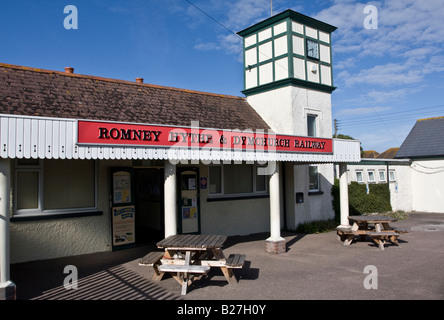 Nuova stazione di Romney, Kent. Romney Hythe e Dymchurch Railway Foto Stock