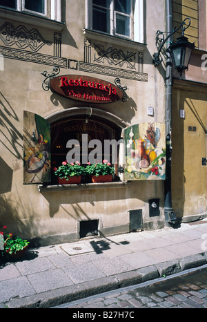 9 luglio 2008 - ristorante nel Stare Miasto, il centro storico della capitale polacca di Varsavia. Foto Stock