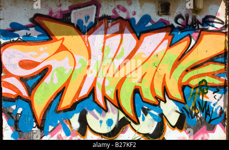 Caratteri Graffiti Foto Stock