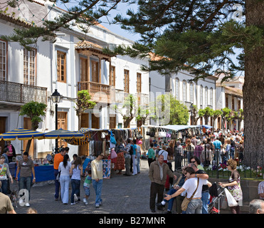Mercato di domenica Teror Gran Canaria Spagna Foto Stock