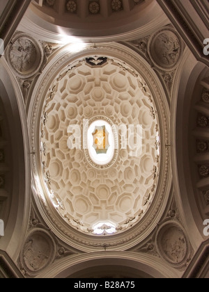 Chiesa di San Carlo alle Quattro Fontane architettura barocca di Francesco Borromini 1667 Roma Roma Lazio Italia la cupola Foto Stock