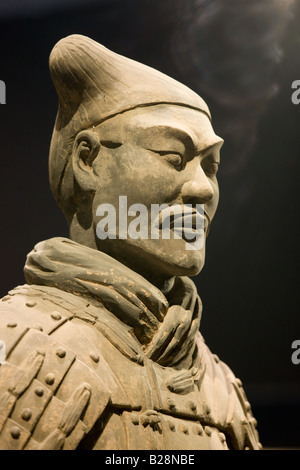 Guerrieri di Terracotta in mostra al Museo Storico di Shaanxi Xian Cina Foto Stock