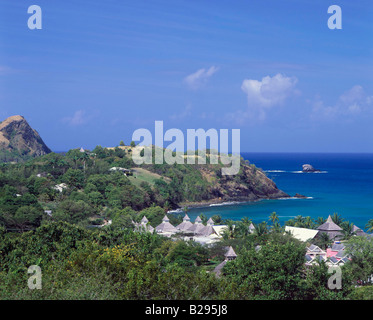 ST LUCIA Cap station wagon con Pigeon Island Foto Stock