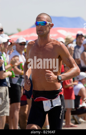 Matt Reed nel 2008 Boulder Triathlon di picco Foto Stock