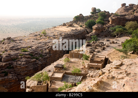 Mali Dogan Paese Bandiagara scarpata Foto Stock