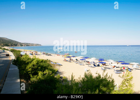 Grecia KEFALONIA Skala spiaggia principale Foto Stock