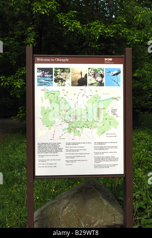 Stato Ohiopyle mappa del Parco Foto Stock