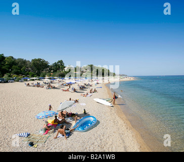 Grecia KEFALONIA Skala spiaggia principale Foto Stock