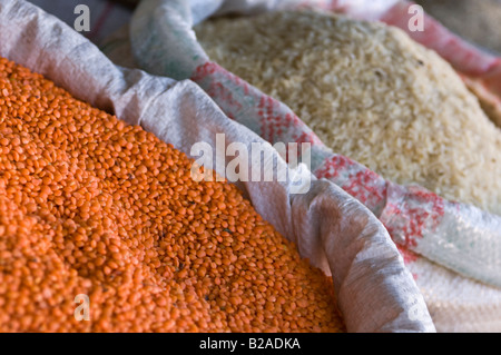 Il mercato locale di Harar, Etiopia, Africa. Foto Stock