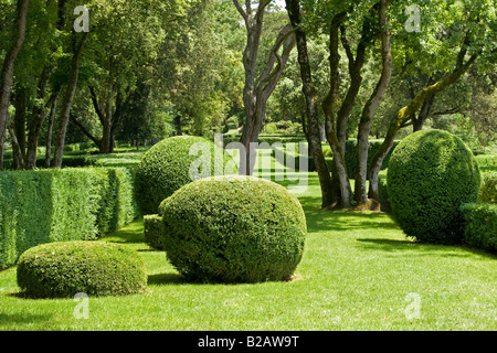 Giardini di Chateau Marqueyssac, Francia Foto Stock