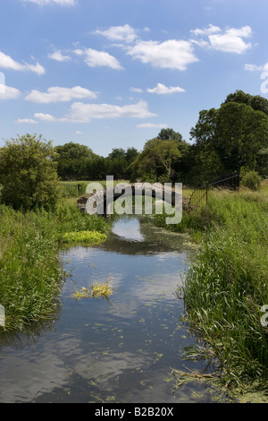 Harolds sassoso ponte sul torrente Cornmill Waltham Abbey Essex Foto Stock