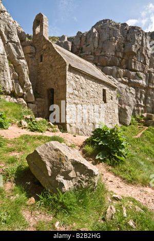 St Govan's Chapel, Pembrokeshire Foto Stock