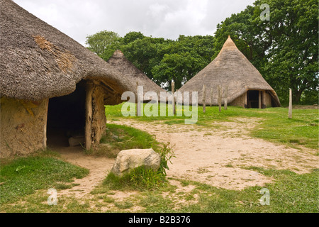 Castell Henllys Iron Age Fort Foto Stock