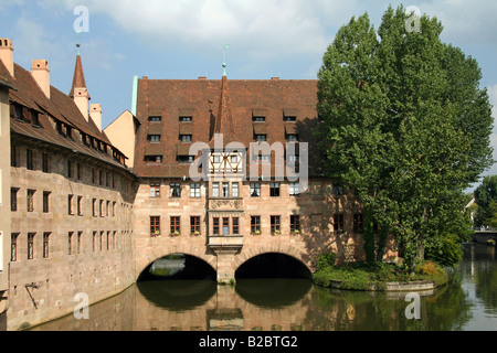 Heilig-Geist-Spital, ex ospedale, Pegnitz, Norimberga, Media Franconia, Germania, Europa Foto Stock