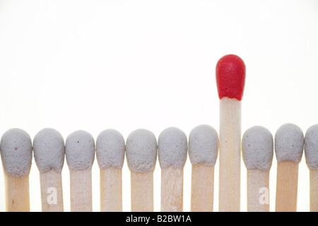 Uno rosso e bianco corrisponde a punta Foto Stock