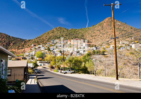 Stati Uniti d'America Arizona Girolamo rame ex città mineraria ora solo leggermente e popolato principalmente una colonia di artisti Foto Stock