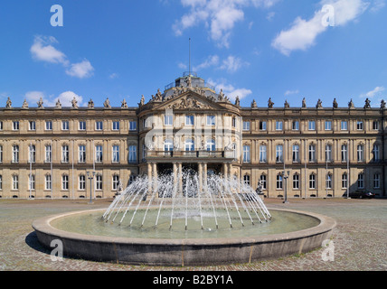 Neues Schloss o Nuovo Palazzo, Stoccarda, Baden-Wuerttemberg, Germania, Europa Foto Stock