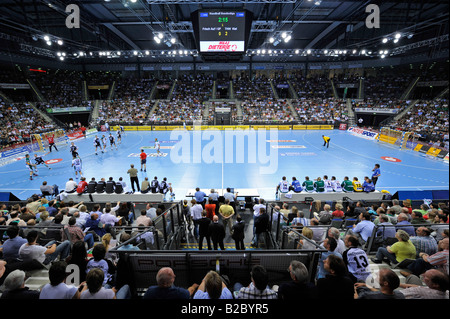 Pallamano, Porsche Arena di Stoccarda, Baden-Wuerttemberg, Germania, Europa Foto Stock