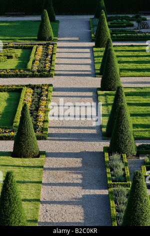 Terrazza giardino, Kamp Abbey, ricostruito giardino barocco, Kamp-Lintfort, Bassa Renania, Renania settentrionale-Vestfalia Foto Stock