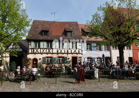 Centro storico di Vogtsburg-Burkheim, Kaiserstuhl, Baden-Wuerttemberg, Germania, Europa Foto Stock