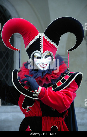 Il Carnevale di Venezia maschera jester Foto Stock