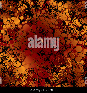 Abstract rosso e lo sfondo arancione realizzato dei cerchi Foto Stock