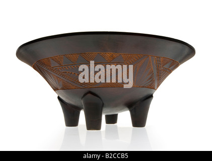 SAMOA tipica tradizionale ciotola di Kava fatti a mano da UAFATO vasca intagliato bere preparazione preparazione ciotola di legno rituale ceremonie hom Foto Stock