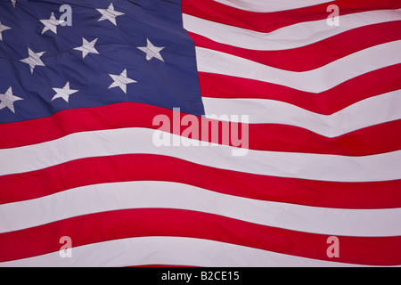 BALTIMORE, MARYLAND, Stati Uniti d'America - 15-star e 15-striscia United States Flag sorvolano Federal Hill. Foto Stock