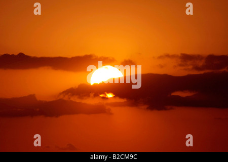 Il tramonto sulla baia di Tokyo Giappone Foto Stock