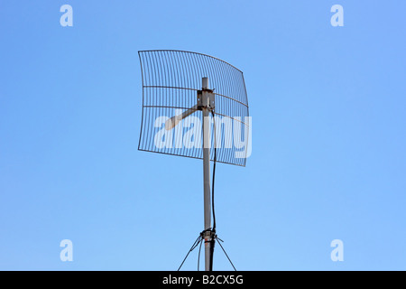 Una griglia parabolica antenna per wireless a lunga distanza delle  connessioni di rete Foto stock - Alamy