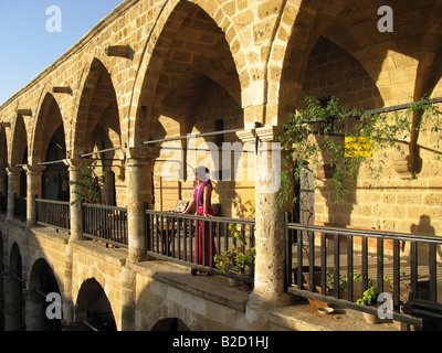 Cipro del Nord. Il Buyuk Han ("Big Inn') nella parte nord di Nicosia. Foto Stock