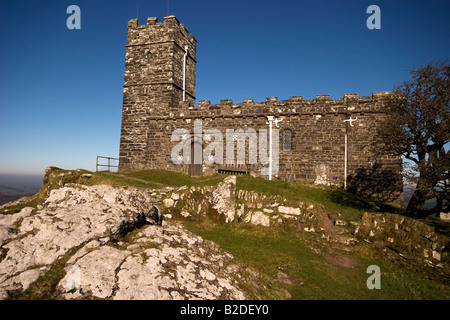 La chiesa di San Michele a Brentor in Dartmoor Devon Foto Stock