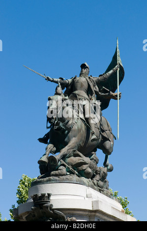 Statua equestre di Giovanna d'Arco - Place Jeanne d'Arc, Chinon, Francia. Foto Stock