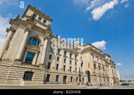 Orientale portico posteriore del Reichstag di Berlino centro Germania UE Europa Foto Stock