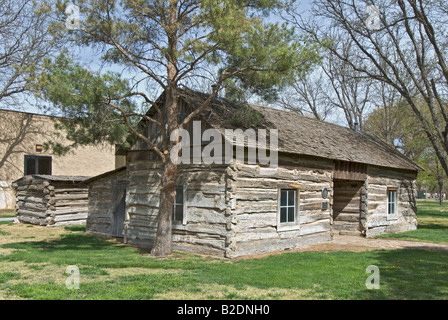 Canyon Texas Panhandle Plains Historical Museum T Ranch di ancoraggio sede costruito 1877 più antica casa superstite in Texas Panhandle Foto Stock