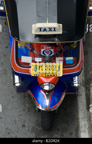 Davanti a Bangkok un tuk tuk visto da sopra Foto Stock