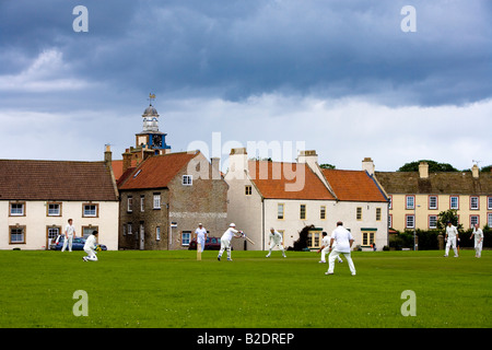 Villaggio partita di cricket Scorton su Swale Richmond North Yorkshire Foto Stock