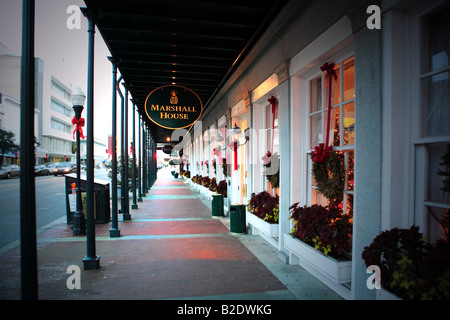 MARSHALL HOUSE nel centro di Savannah in Georgia negli Stati Uniti Foto Stock